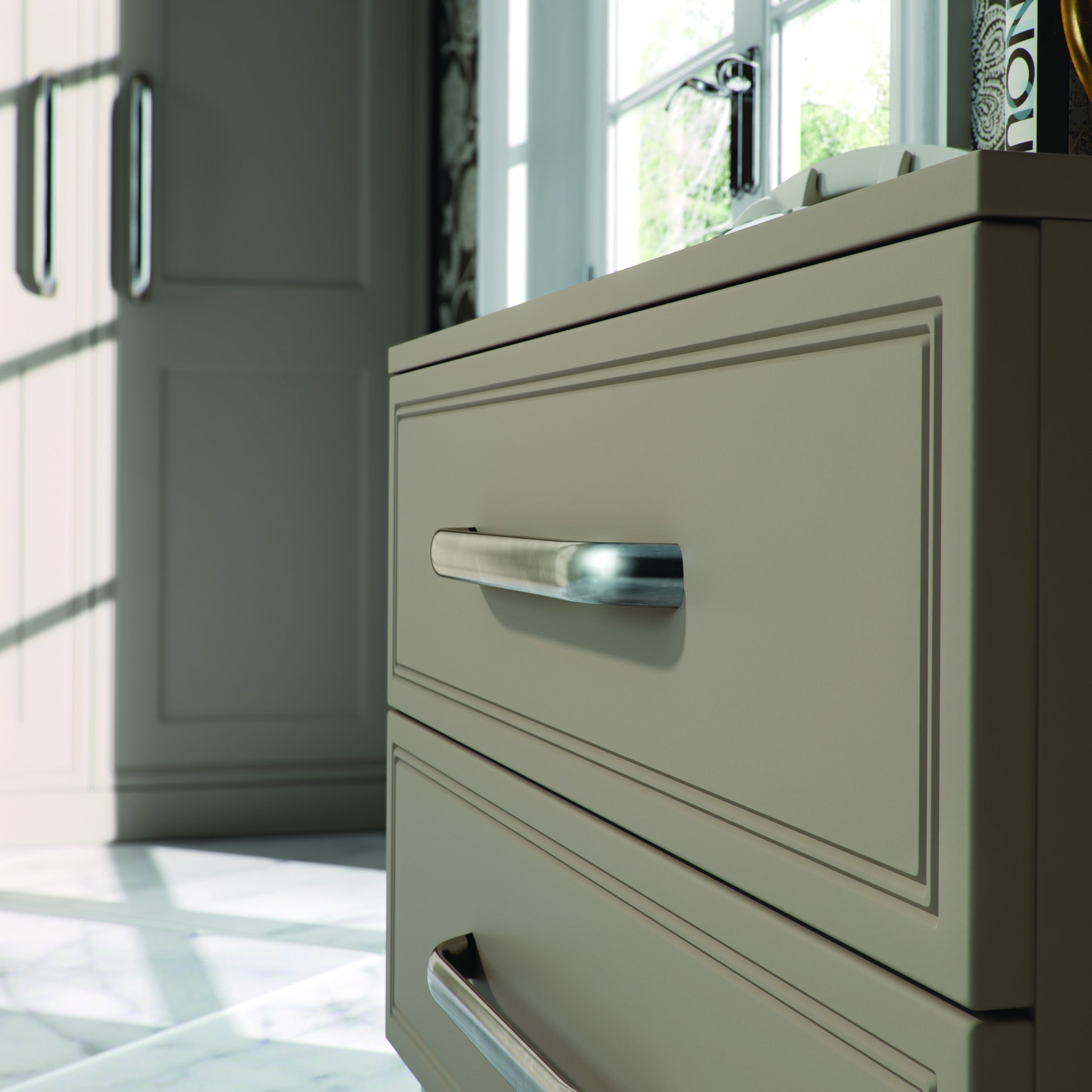 Tullymore Drawers in Stone Grey