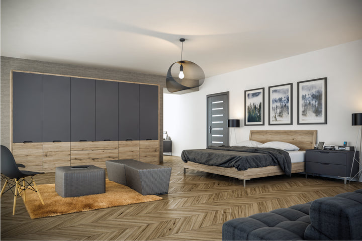 Integra wardrobes in matt graphite