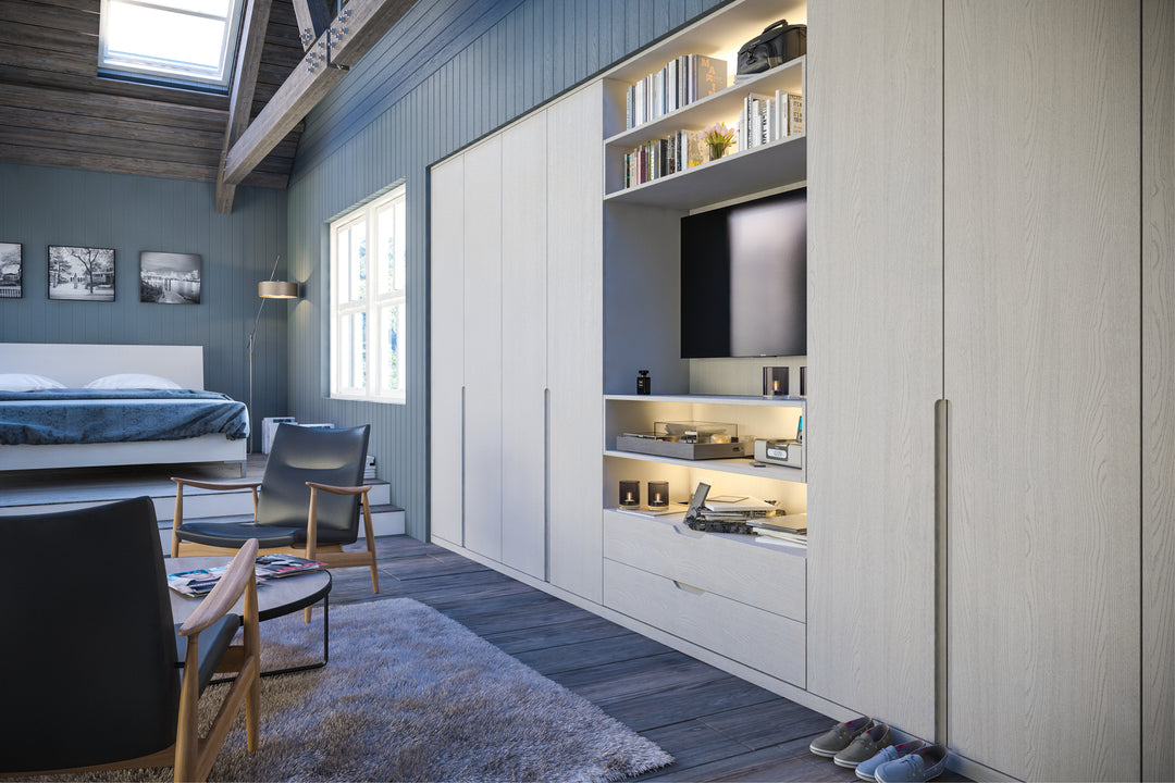 Integra wardrobes in Oak grain