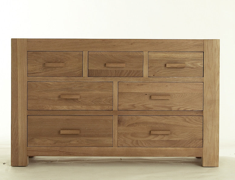 3 over 4 Chest of Drawers in Bold Oak
