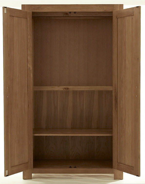 2 Door Wardrobe interior in Bold Oak 