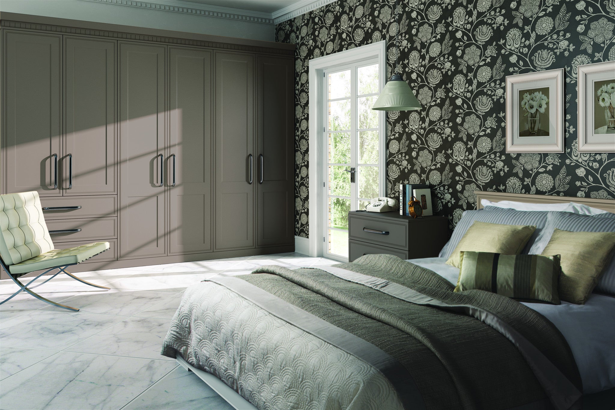 Tullymore stone grey wardrobe