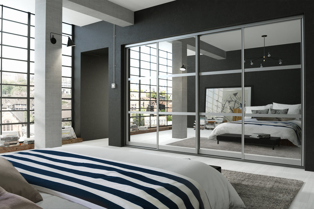 Mirror Glass sliding doors