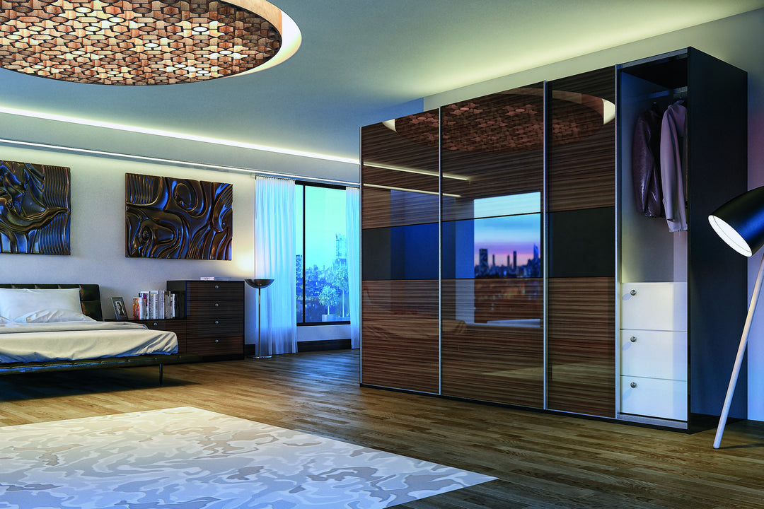 Ultagloss Macassar & Black Glidor wardrobe