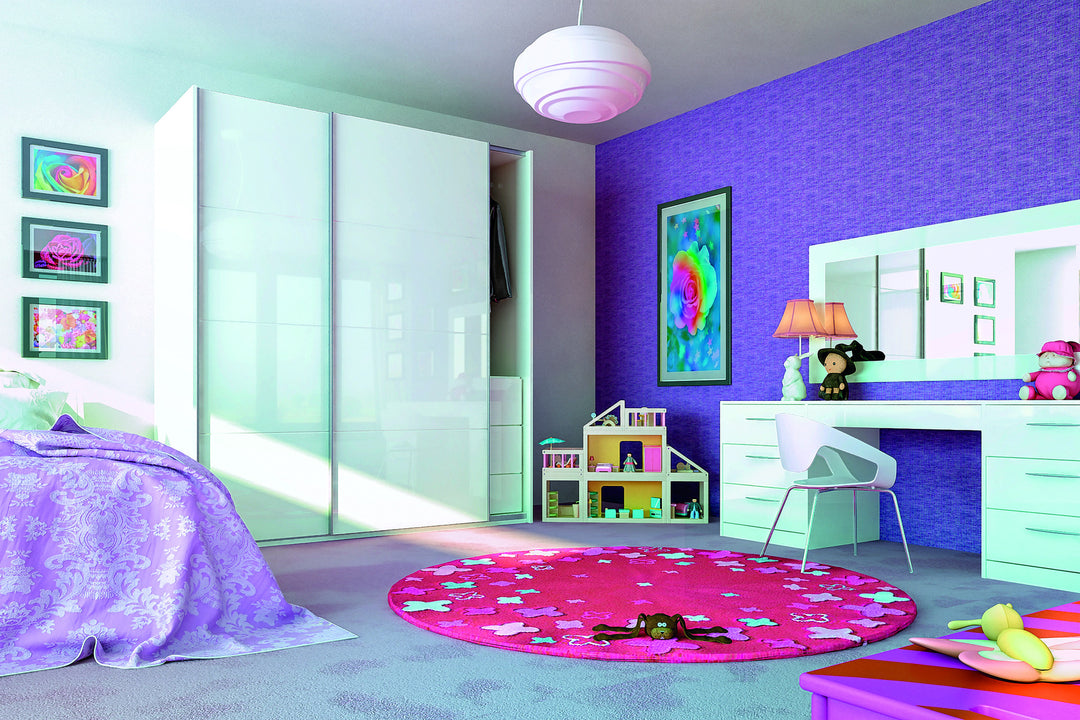 Ultragloss white Glidor wardrobe