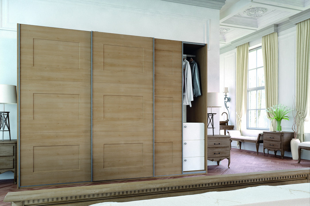 Unique Odessa Oak Cambridge Glidor wardrobe