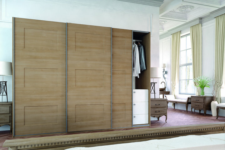 Unique Odessa Oak Cambridge Glidor wardrobe