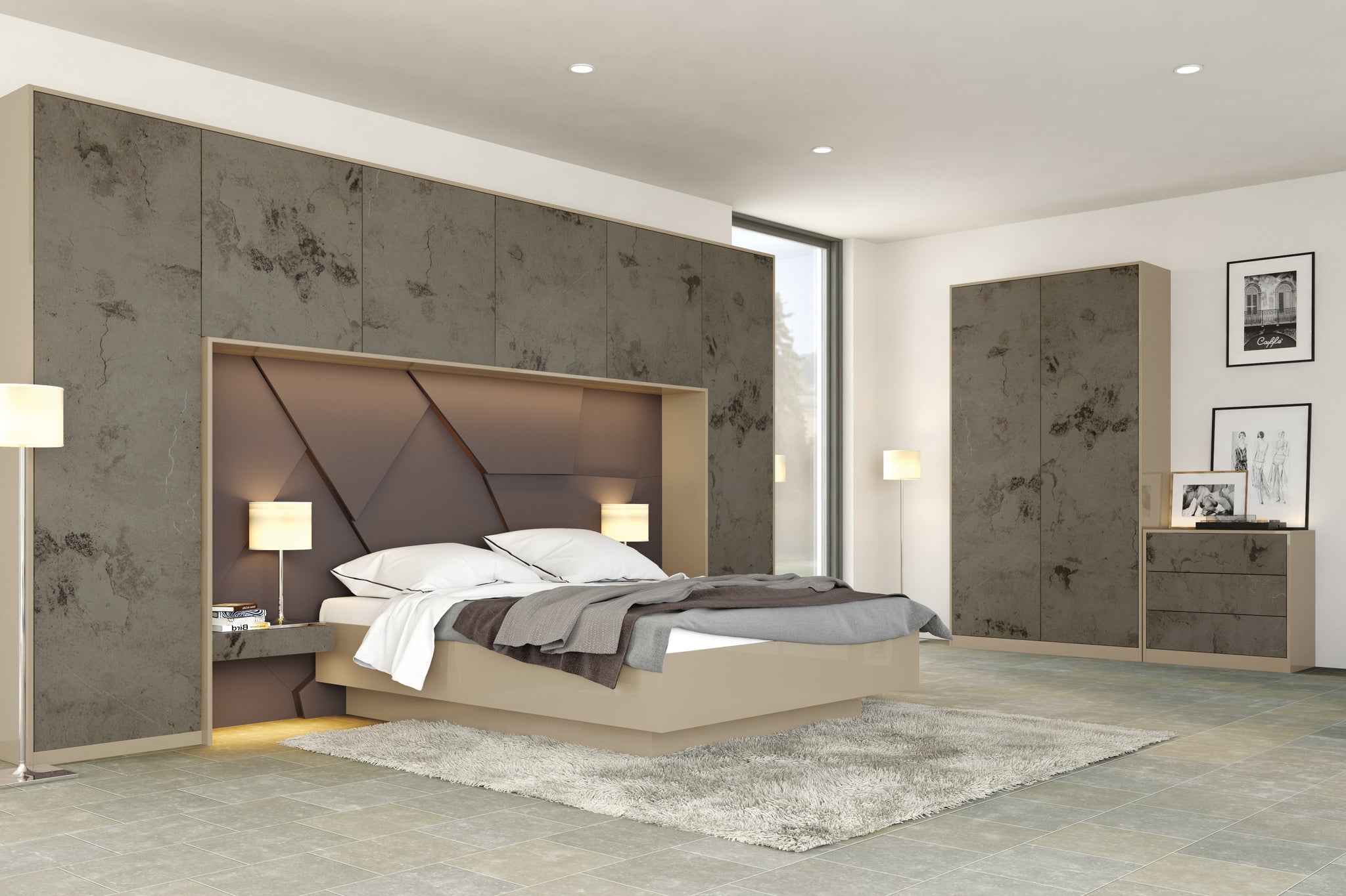 Zurfis Magma Titanium bedroom furniture
