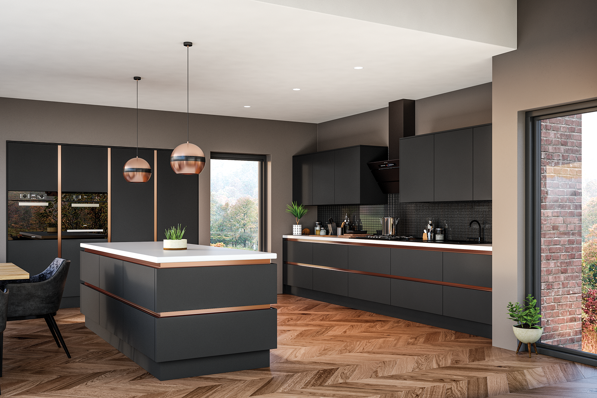 Grey cheap kitchen ceiling