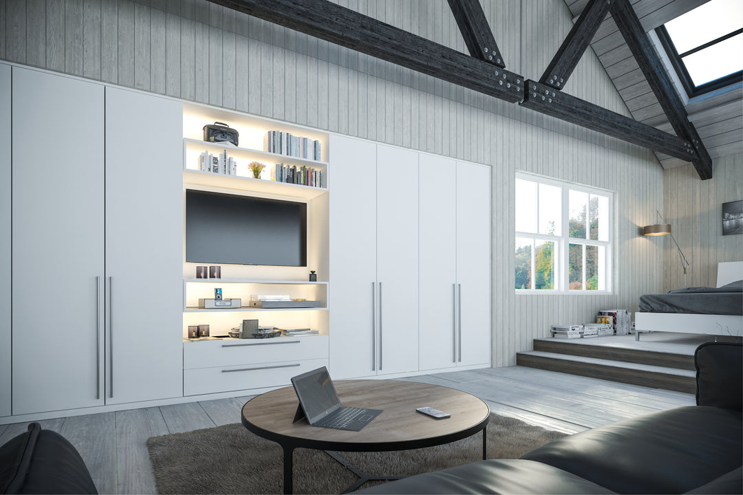 Super matt white bedroom